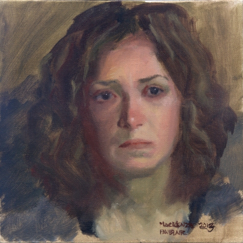 Heather (oil, 8"x8")