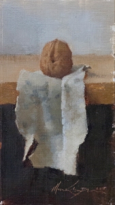 Walnut & Shammy Cloth, 10cm x 6cm, Oil on Canvas